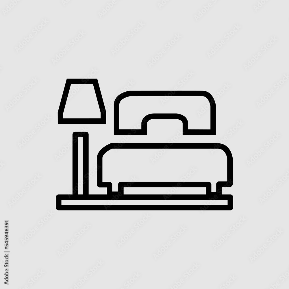 double bed flat icon. Hotel flat icon double bed flat icon. Hotel flat icon