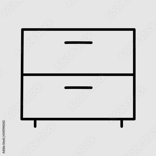 cupboard line icon illustration vector, cupboard line icon illustration design