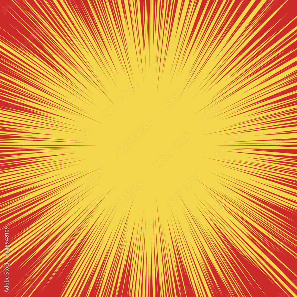 Obraz premium 漫画風の集中線のイラスト素材