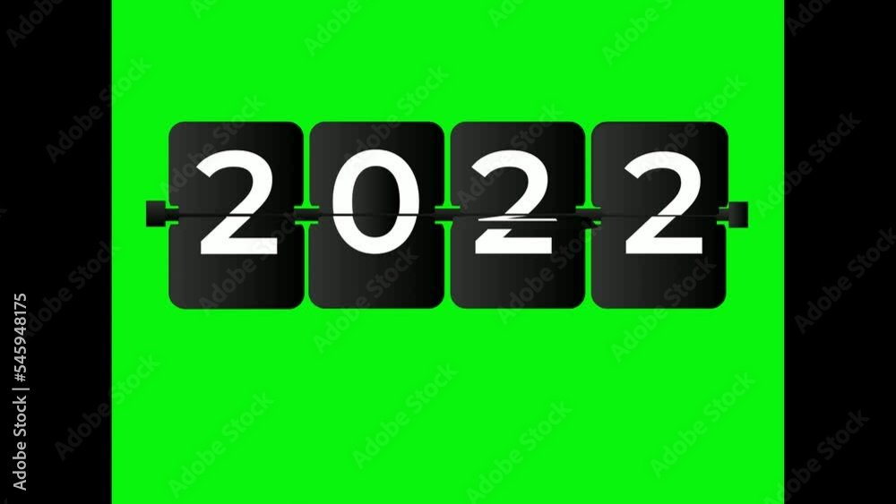 2022 2023 new year concept set of digital countdown timer flip