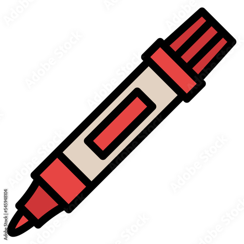 marker color stationery office supply icon