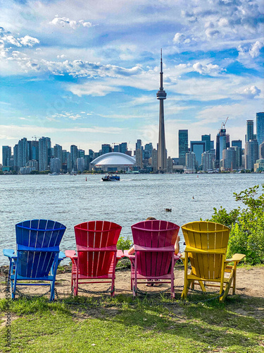 Skyline von Toronto von den Toronto Islands aus gesehen