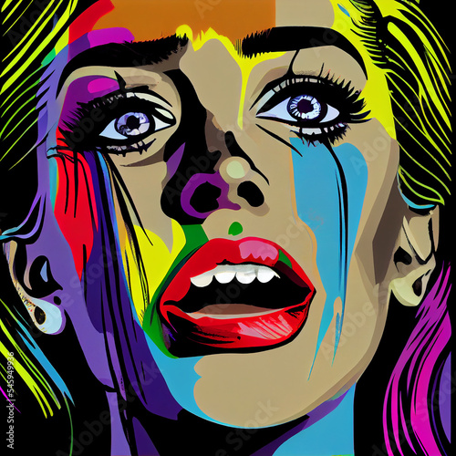 Pop Art Woman Emotion