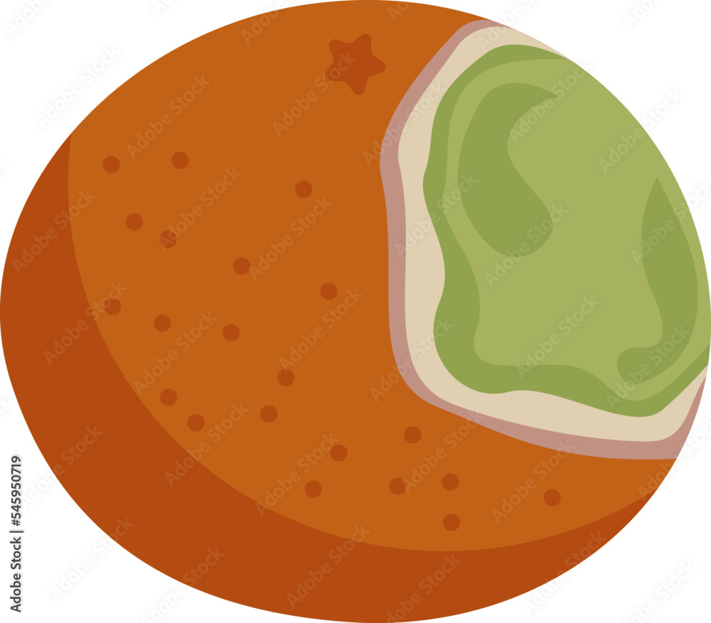 Moldy orange flat icon Compost Organic waste Moldy orange flat icon Compost Organic waste
