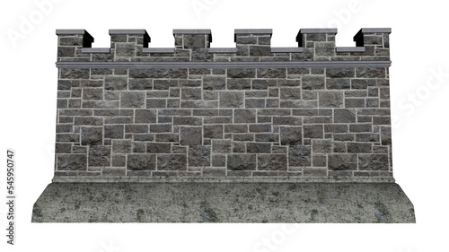 Castle wall - 3D render © Elenarts