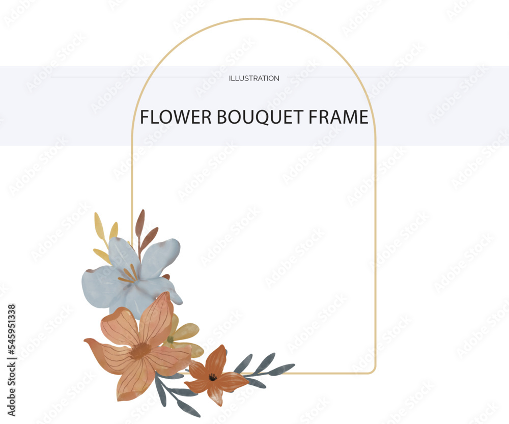 Obraz premium Autumn Flower leaves frame