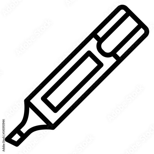 highlighter pen stationery office supply icon
