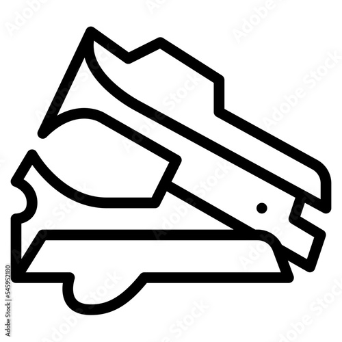 stapler remover stationery office supply icon