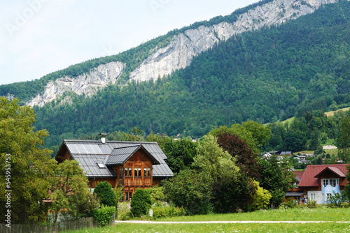 Old traditional houses in Bad Goisern, Austria © nastyakamysheva