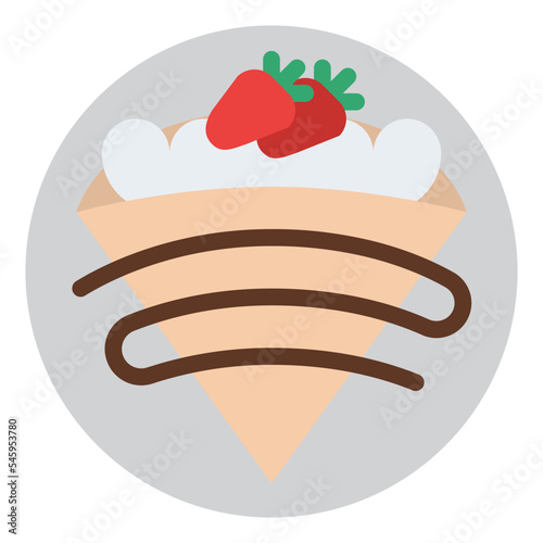 crepe sweet dessert bakery icon