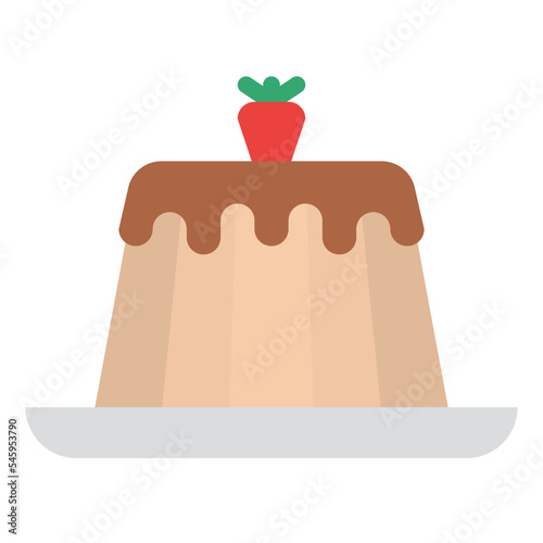 custard pudding sweet dessert icon