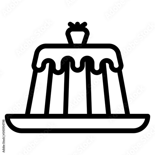custard pudding sweet dessert icon