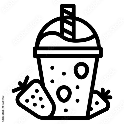 strawberry smoothie sweet drink icon