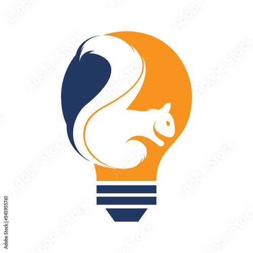 Squirrel logo design Vector illustration.  Squirrel vector template design.