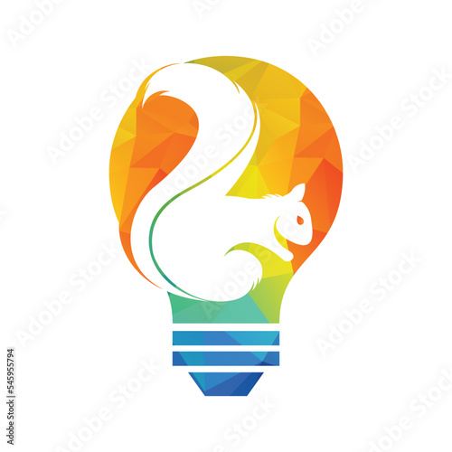Squirrel logo design Vector illustration.  Squirrel vector template design.
