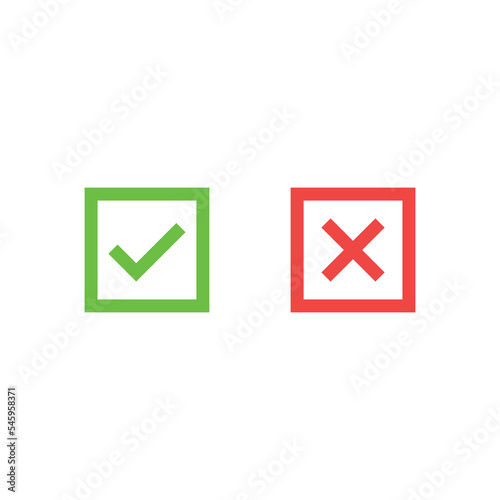 Approved and Disapproved vector icon