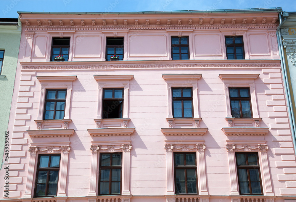 Fototapeta premium Olomouc Old Town Historic Pink Building