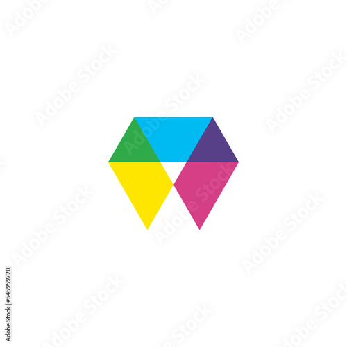 Abstract geometric logo design inspiration vector template