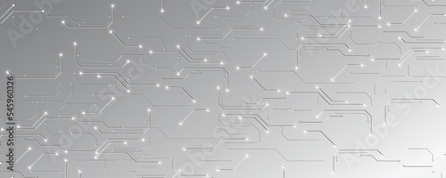 Grey white Abstract technology background, Hi tech digital connect, communication, high technology concept