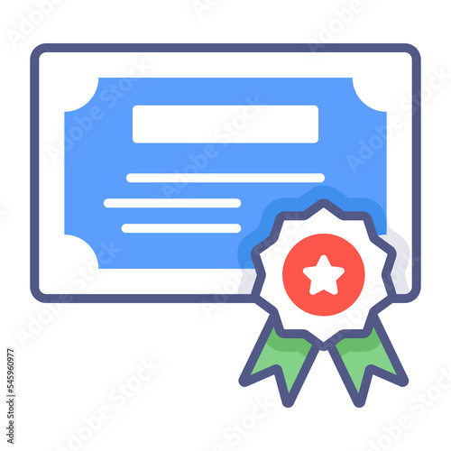 Certificate, diploma, certification Modern concepts flat design, Premium quality vector illustration concept. Vector symbol.