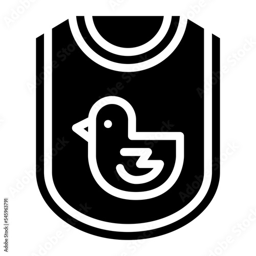 baby bib born cloth protect icon