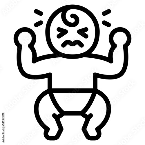 newborn cry baby hungry icon