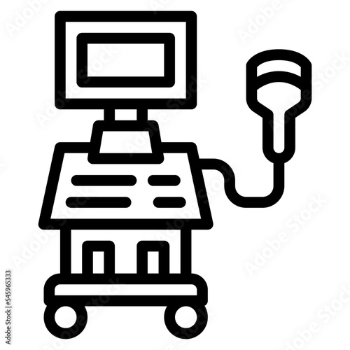 sonography ultrasound scanning machine icon