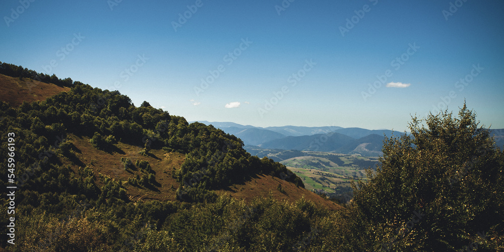 Fototapeta premium Beautiful mountain landscape during the day. Carpathians, Ukraine. Image for your creativity, design or illustrations.