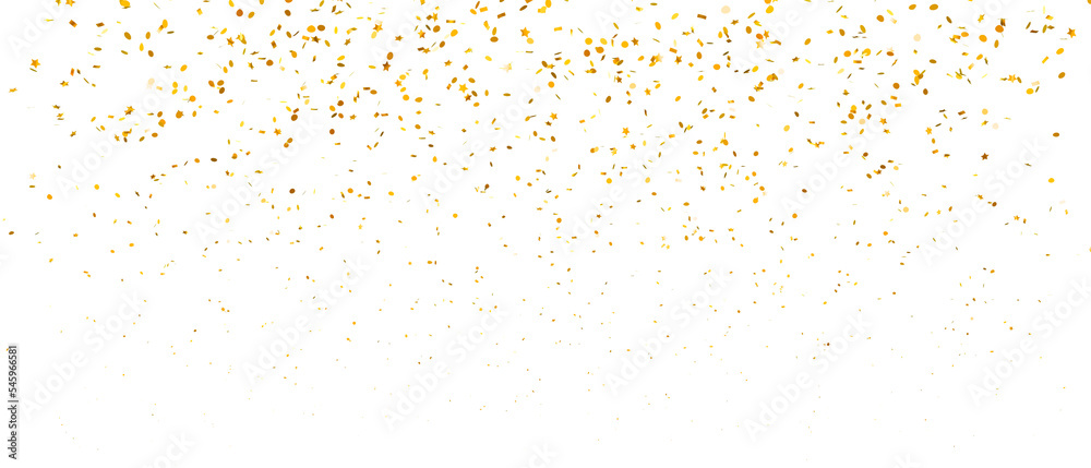 golden falling confetti