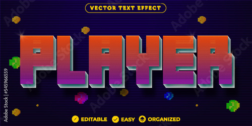 Player Text Effect,Fully Editable Font Text Effect
