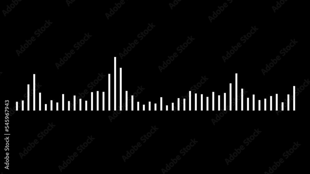 White line sound waveform,alpha channel