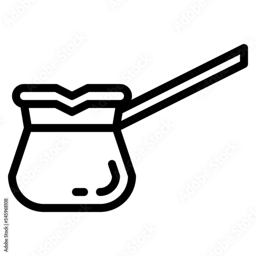turkish cezve coffee kitchen coffee equipment icon
