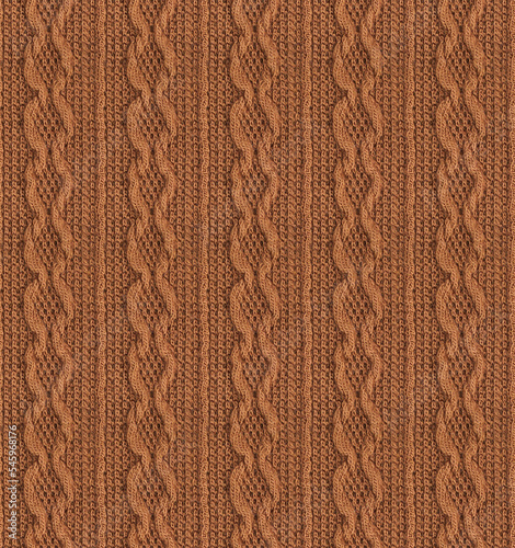 brwon cable rope knit seamless pattern   