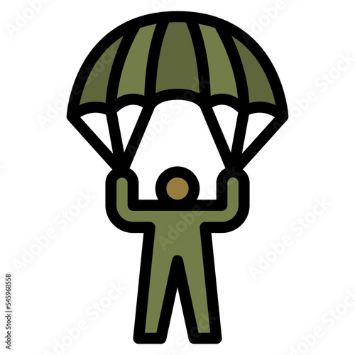 parachute sport army military icon