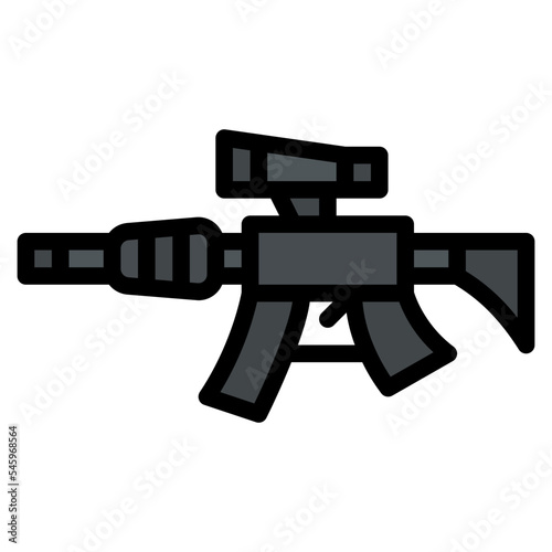rifle weapon army military icon