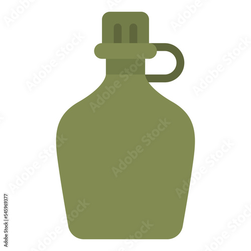 water bottle army military camping icon