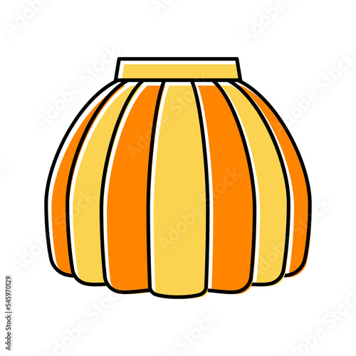 bubble skirt color icon vector illustration