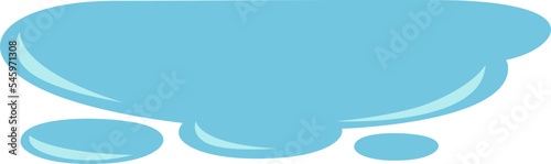 Water puddle flat icon Care of pets Foam and bubbles