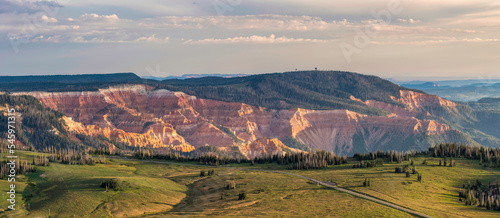 Εκτύπωση καμβά Colorful sunset from Brian Head Peak Observation of the Cedar Breaks national mo