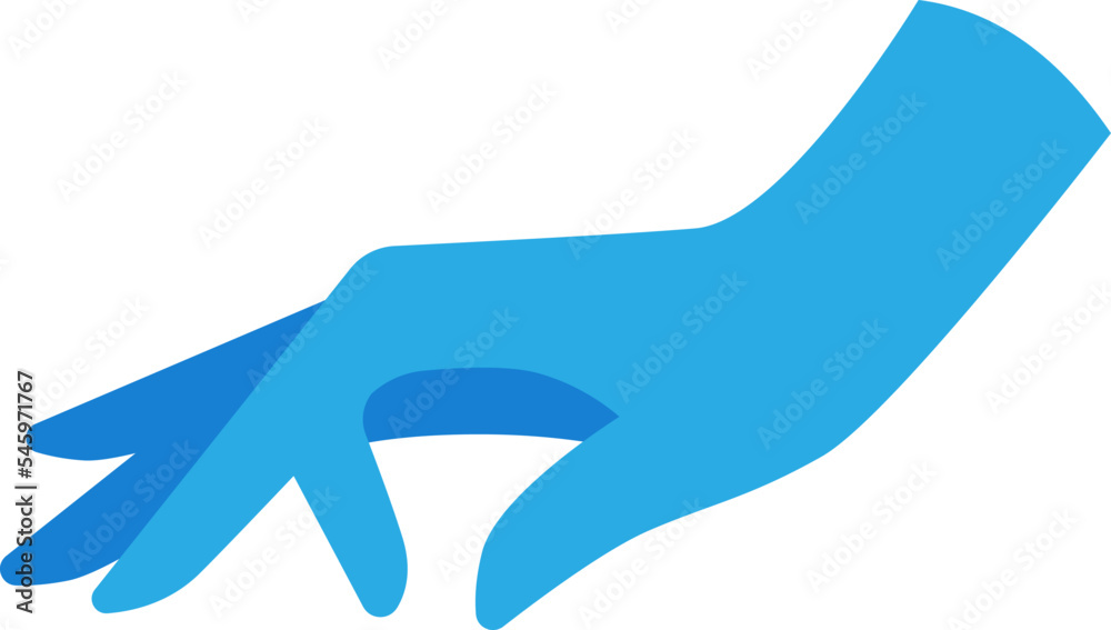Doctor hand on protective glove flat icon Healthcare Doctor hand on protective glove flat icon Healthcare