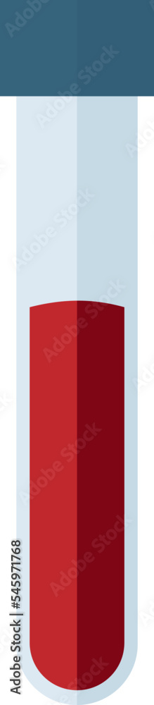 Blood on test tube flat icon Medical equipment Blood on test tube flat icon Medical equipment