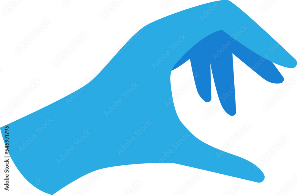 Doctor hand on protective glove flat icon Healthcare Doctor hand on protective glove flat icon Healthcare