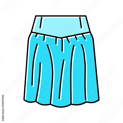yoke skirt color icon vector illustration
