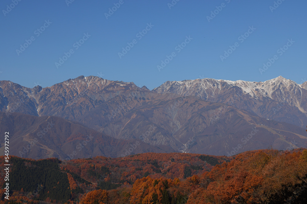 mountains in the fall