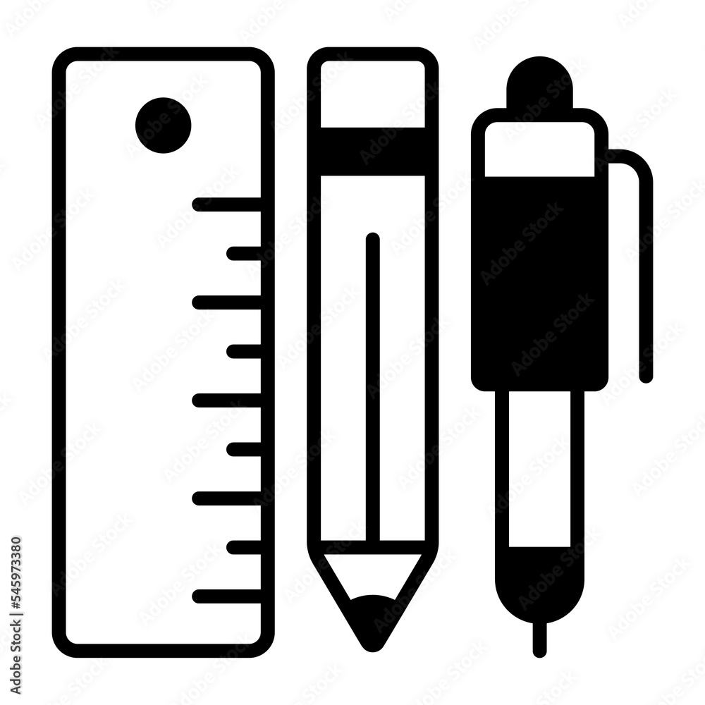 Pencil and ruler, pencils Modern concepts flat design, Premium quality vector illustration concept. Vector symbol. Pencil and ruler, pencils Modern concepts flat design, Premium quality vector illustration concept. Vector symbol.