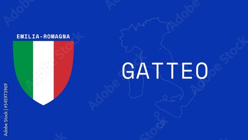 Gatteo: Illustration mit dem Ortsnamen der italienischen Stadt Gatteo in der Region Emilia-Romagna photo