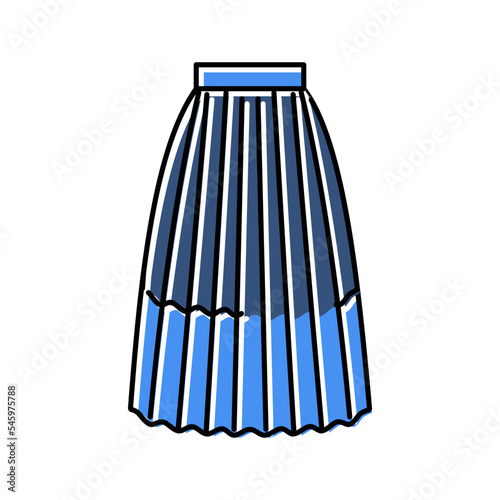 pleated skirt color icon vector illustration
