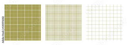 Set of tattersall plaid seamless surface pattern