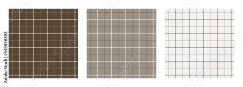 Photos Set of tattersall plaid seamless surface pattern