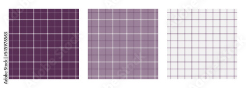 Set of tattersall plaid seamless surface pattern